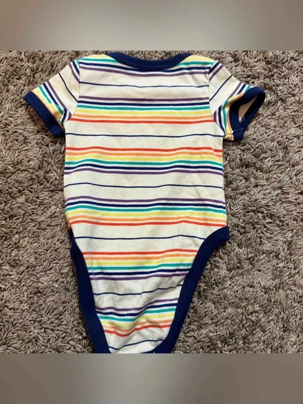 Baby Cat & Jack NB Rainbow Stripe Short Sleeve Bodysuit